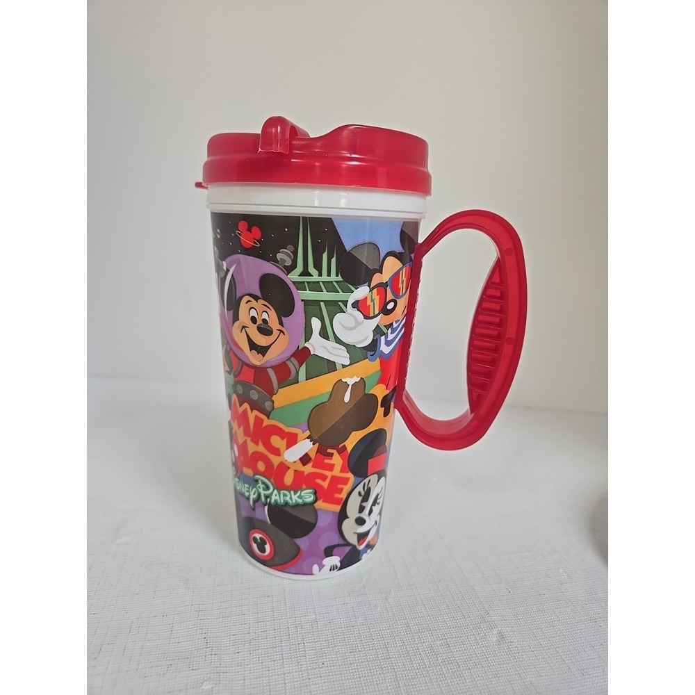 Disney Parks Insulated Drink Mug Cup Mickey Mouse Club Whirley Reusable